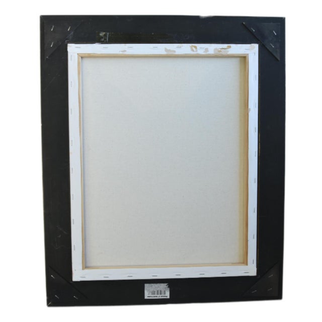 Folk Art Black Chicken Hen Rooster Painting Ruth Arenz Including the Antiqued Gold Wood Frame For Sale - Image 4 of 5