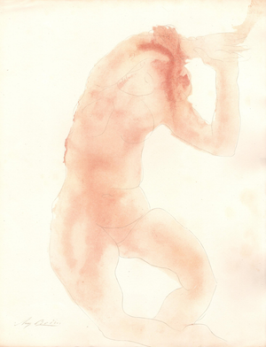 Rodin, She Was Suspended by Her Wrists from an Iron Hook, Nude, Original Lithograph, 1902