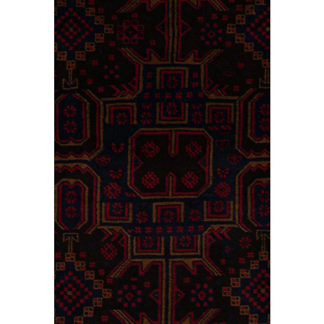 Late 20th Century Rug & Kilim’s Contemporary Baluch Rug in Red and Blue Patterns For Sale - Image 5 of 7