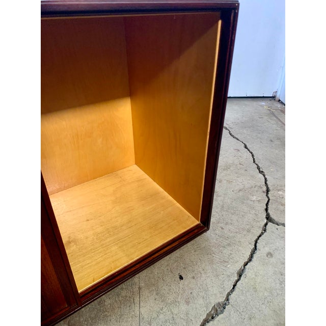 Wood 1960s Philip Rosewood Entertainment Cabinet With Tambour Doors For Sale - Image 7 of 11