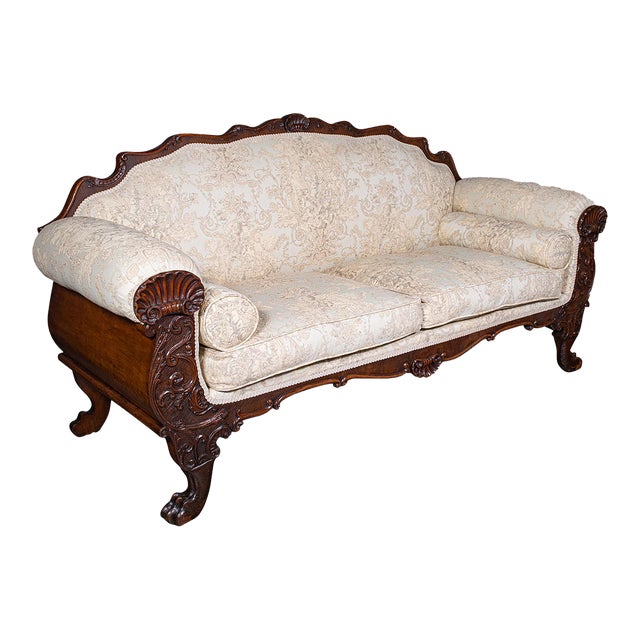 1835Antique Drawing Room Sofa, English, Large 2 Seat Settee, Show Frame, William IV For Sale