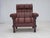 Scandinavian Armchair in Leather and Beech, 1970s For Sale - Image 4 of 18