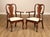 High Quality American Made Pair of Carved Mahogany Armchairs with Upholstered Seats