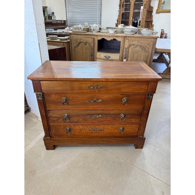 French 19th Century French Empire Solid Walnut Chest of Drawer / Commodes For Sale - Image 3 of 3