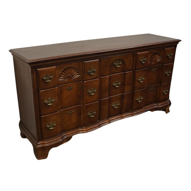Traditional Universal Furniture Cherry Traditional Style Blockfront 64" Triple Dresser 605-040 For Sale - Image 3 of 12