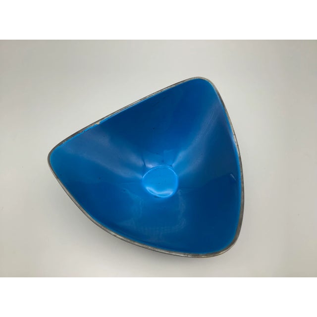 Vintage Mid 20th Century Reed & Barton Silver Plated and Enamel Bowl For Sale - Image 12 of 13