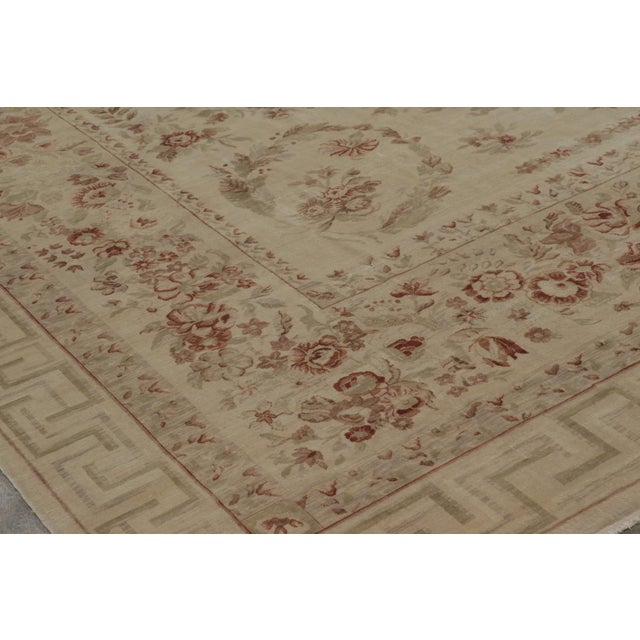Traditional Rug & Kilim’s European Axminster Style Rug in Cream With Floral Patterns For Sale - Image 3 of 10