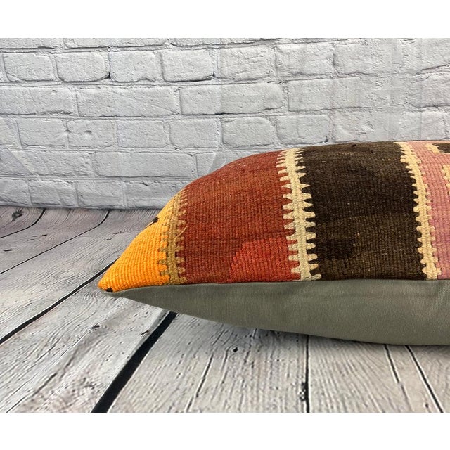 16 x 24 Kilim Pillow Turkish Cushion Istanbul Starlight Pillow Cushion Cover For Sale - Image 4 of 4