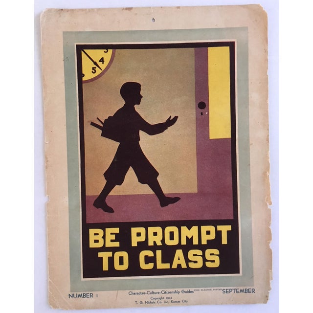 This poster was designed to grace a 1930's schoolroom, one of a wonderful series of character-building graphics for...