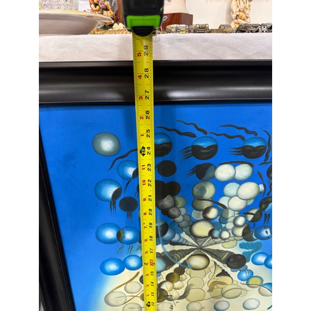 2000 - 2009 Galatea of the Heavens After Salvador Dali Oil Painting Signed Millet For Sale - Image 5 of 5