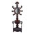 Exquisite late 1800s Victorian hall tree with original iron drip-catcher plate included! All hat/coat hooks stil intact....