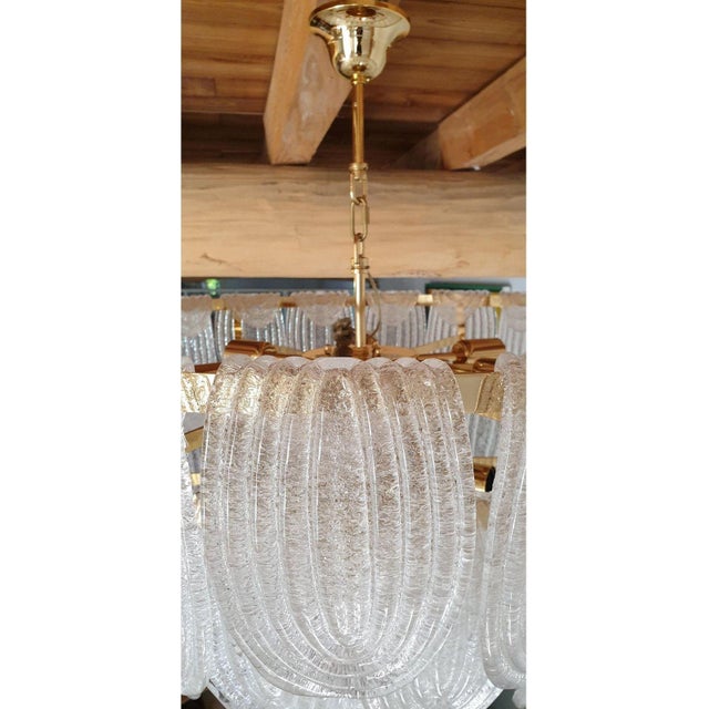Large Mid Century Modern Murano Glass Chandelier Italy For Sale - Image 12 of 13