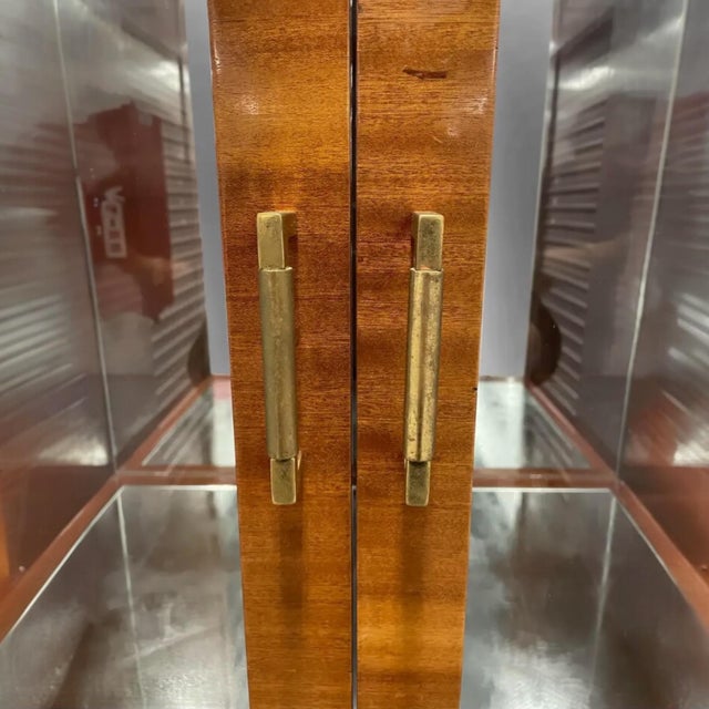 Art Deco Flame Mahogany Bar Cabinet For Sale In Chicago - Image 6 of 9