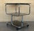 Mid Century Sleek Italian Three Tier Chrome and Glass Drinks Trolley On Castors For Sale - Image 4 of 18