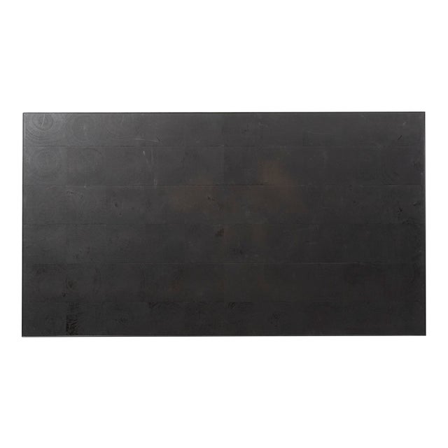 Contemporary Ebonized Celestine Oak Top Coffee Table For Sale - Image 3 of 6