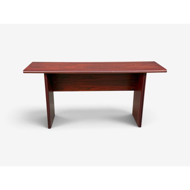 Sannemann, Convertible Console or Dining Table, Rosewood, Brass, Denmark, 1970s For Sale - Image 10 of 18