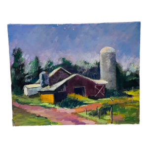 Original 20 C American Rural Landscape Painting