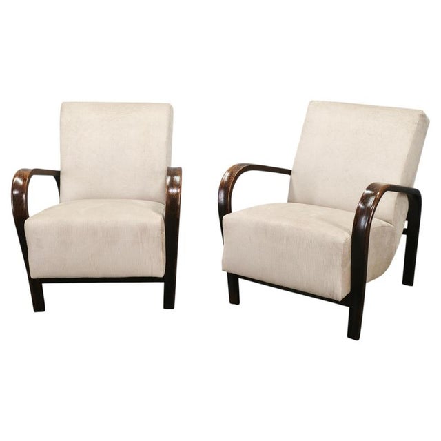 Vintage Lounge Chairs by Kropáček & Kozelka for Interior Prague, 1940s, Set of 2 For Sale - Image 15 of 15