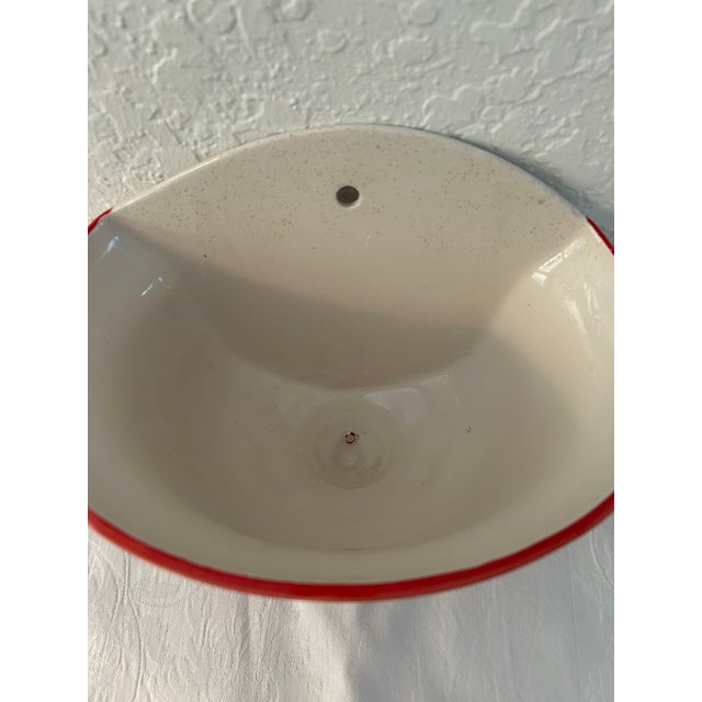 1970s Vintage Mexican Pottery Floral Wall Planter For Sale - Image 5 of 6