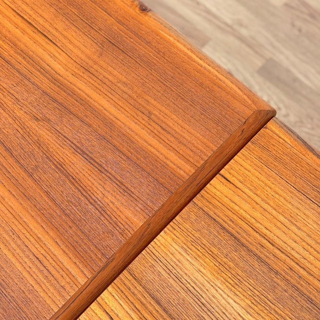 Wood Small Square Dining Table in Teak, Denmark, 1950s-1960s For Sale - Image 7 of 13