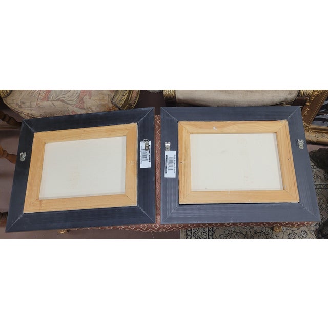 1980s Pair Vintage Oil Painting in Gold Leaf Frames For Sale - Image 4 of 10