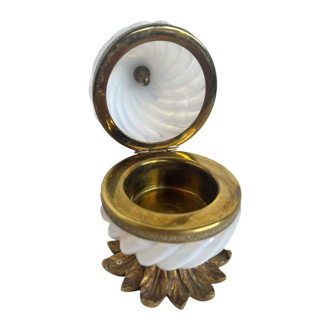 French French Opaline Savon De Boule Pineapple Inkwell For Sale - Image 3 of 5