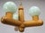 Brutalist Vintage Ceiling Lamp in Wood and Green Glass, 1970s For Sale - Image 3 of 8