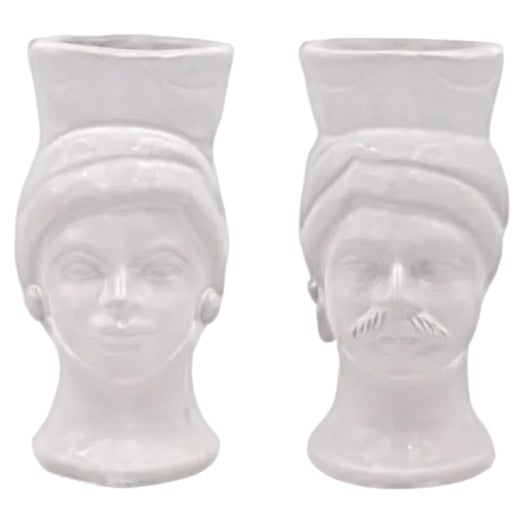 Griffin & Mata Bianco Madonie from Crita Ceramiche, Set of 2 For Sale