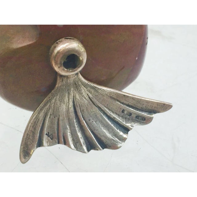 Traditional De Vecchi Sterling Silver and Amber Paperweight Sculpture For Sale - Image 3 of 6