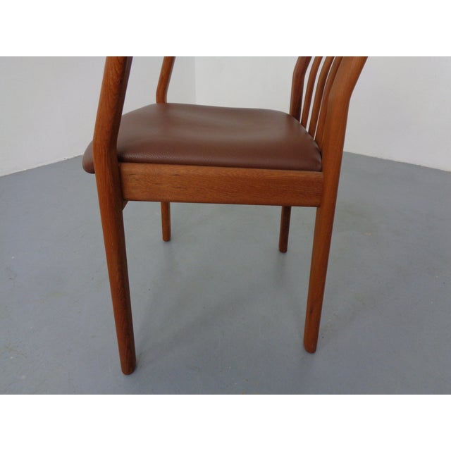 Danish Teak and Leather Armchair from Dyrlund, Denmark, 1970s For Sale - Image 13 of 16