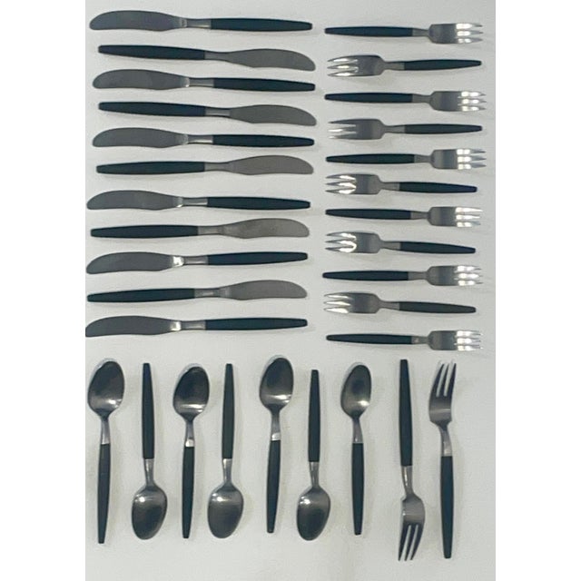 1960s Vintage Lundtofte "Largo" Stainless Flatware - Tias Eckhoff for DKF - 31 Pieces For Sale - Image 5 of 6