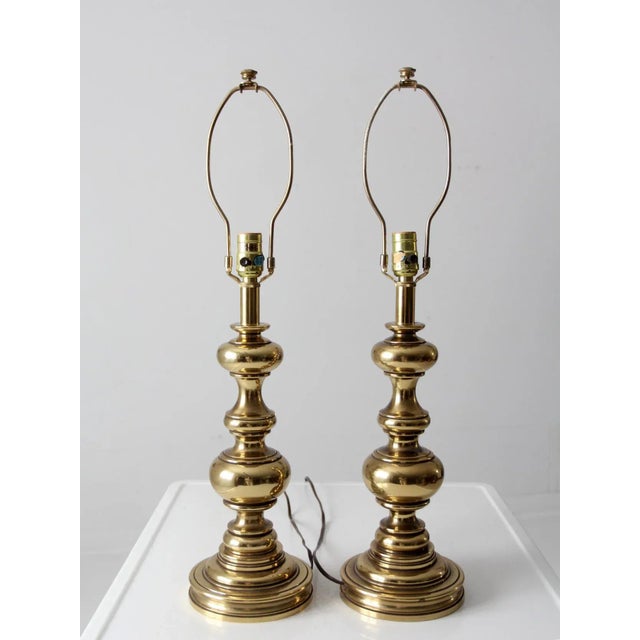 Vintage Stiffel Brass Table Lamps Pair Chairish