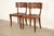 Mid-Century Modern Michael Taylor for Baker Furniture Klismos Cherry Wood and Cane Side Chairs or Dining Chairs, Newly Refinished For Sale - Image 3 of 15