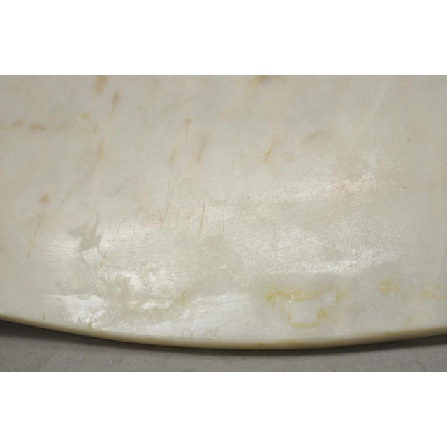 Vintage Mid Century Modern Fish Marble Metal Cutting Board Sushi Serving Platter For Sale - Image 10 of 15