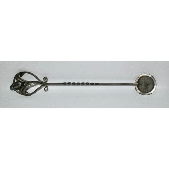 Vintage Art Noveau Style Pewter Candle Snuffer For Sale - Image 4 of 13