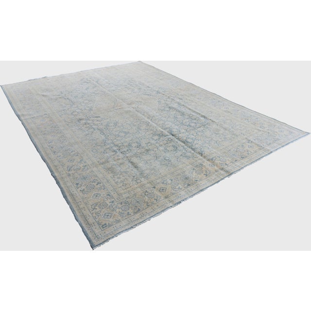 Vintage Circa 1940 Lightly Distressed Tabriz Rug 7'7 X 10'8 For Sale - Image 12 of 13