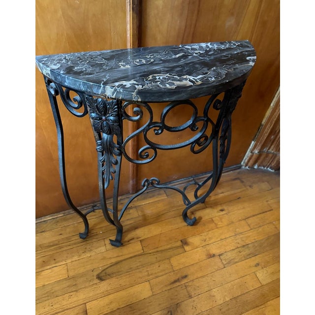 Antique French Demilune Console For Sale In New York - Image 6 of 12