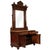 Italian Carved Walnut Dressing Cabinet with Mirror and Marble Top, 19th Century, Set of 2 For Sale - Image 3 of 15