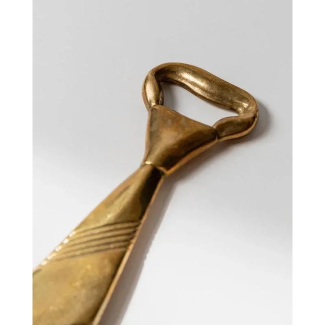 Mid-Century Brass Tie Bottle Opener from Vezzani, Italy, 1970s For Sale - Image 3 of 11