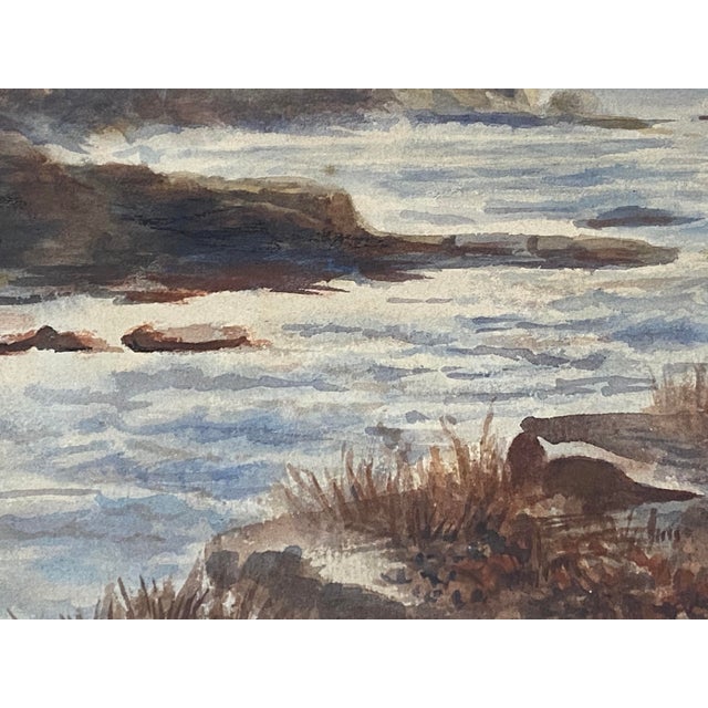 John Henry Hill (1839-1922) Original Coastal Landscape W/ Figures C.1900 For Sale - Image 10 of 12