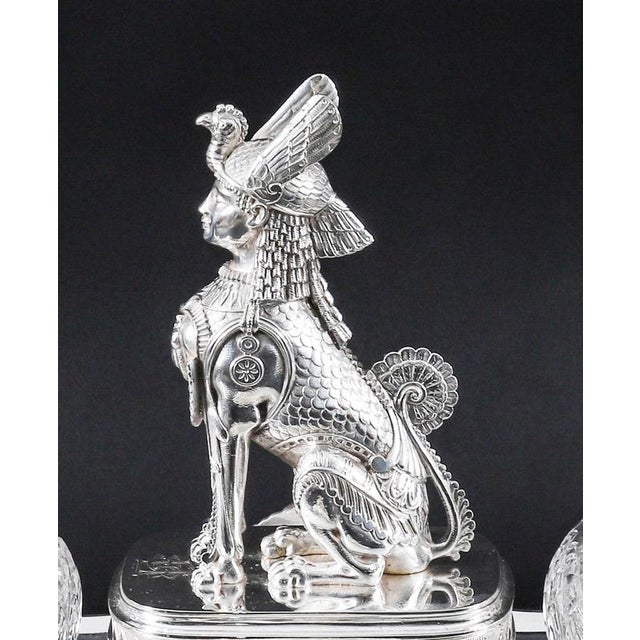 Antique Victorian Egyptian Revival Inkstand, 1890s For Sale - Image 18 of 18