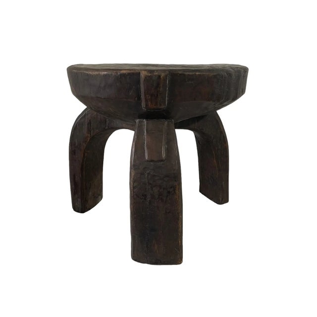 African African Vintage Wood Milk Stool Hehe Gogo People Tanzania 12" H For Sale - Image 3 of 7