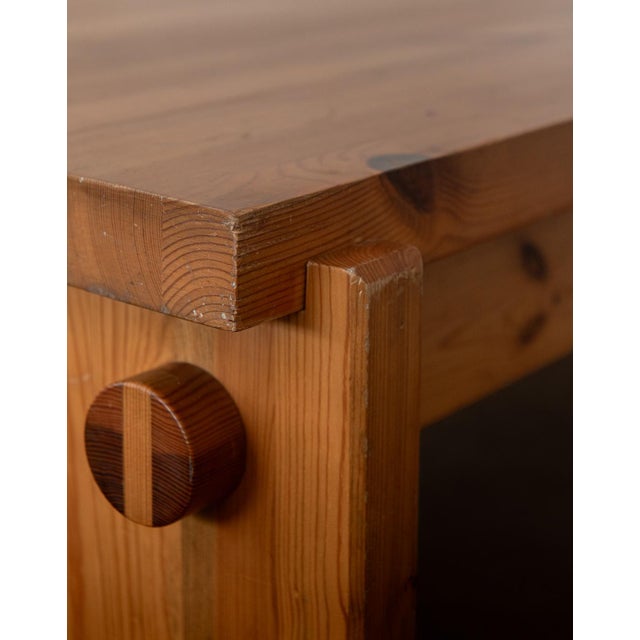 Vintage Swedish Brutalist Dymling Coffee Table in Pine by Yngve Ekström for Swedese, 1970s For Sale - Image 15 of 18