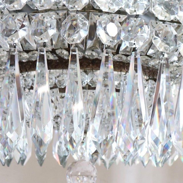 Chandeliers with Large Crystal Drops, Set of 3 For Sale - Image 9 of 18