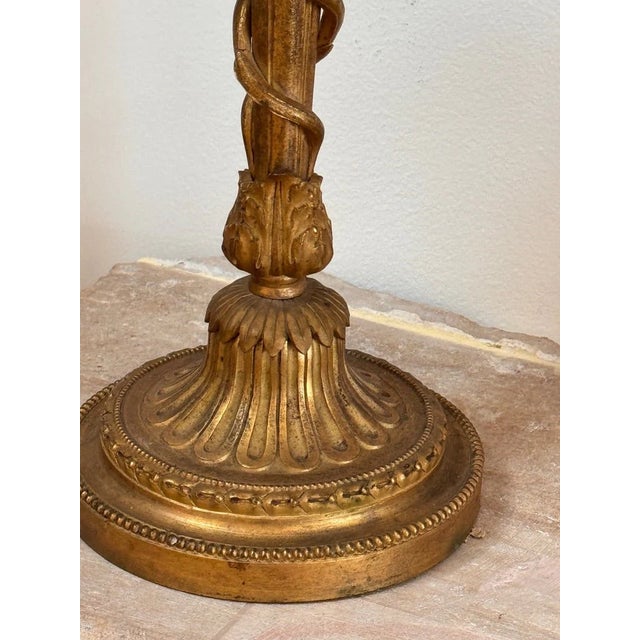Bronze 18th Century Pair of Rare Eugène Bazart Louis XVI Gilt Bronze Two-Light Candelabra For Sale - Image 8 of 8