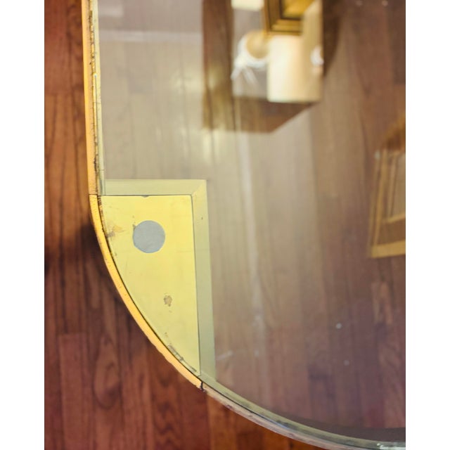 Brass 1980s Monumental ‘Banker’ Coffee Table in Polished Brass and Glass Attributed to Karl Springer For Sale - Image 8 of 10