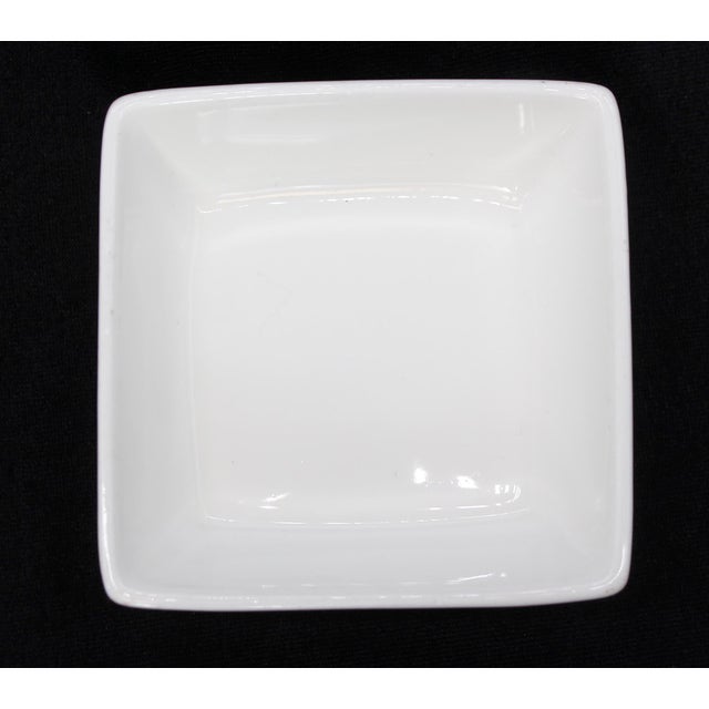 Modern Mid 20th Century Modern Waldorf Astoria Fortessa Fortaluxe Superwhite Square Dip Dish For Sale - Image 3 of 6
