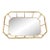 Hollywood Regency Faux Bamboo Mirrored Tray For Sale
