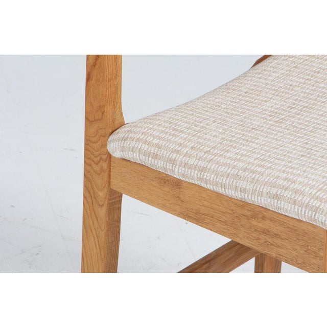 Razorblade Dining Chair in Oak attributed to Henning Kjærnulf, Denmark For Sale - Image 6 of 8