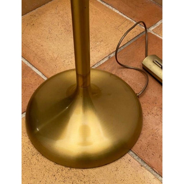 Gold Metal Floor Lamp by Mauro Marzello, 1980s For Sale - Image 12 of 15